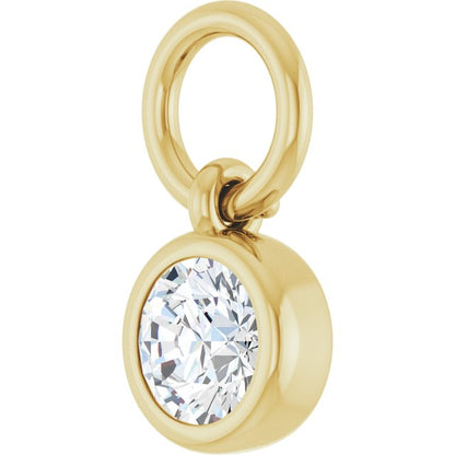 1/5 CT Natural Diamond Hoop Dangle