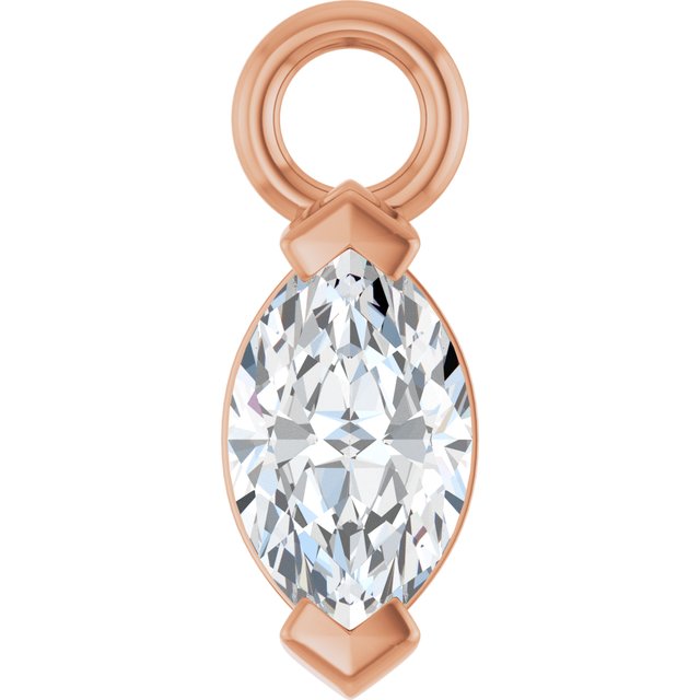 1/4 CT Natural Diamond Dangle, 3.7 mm x 7.6 mm