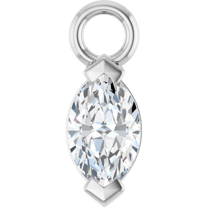 1/4 CT Lab-Grown Diamond Dangle, 3.7 mm x 7.6 mm