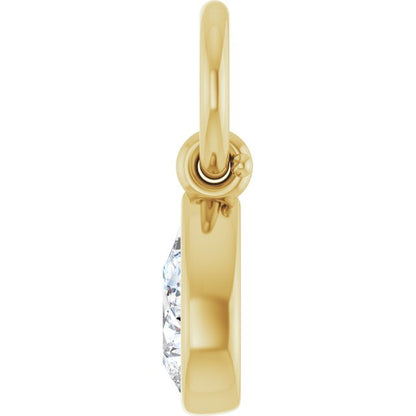 1/5 CT Natural Diamond Hoop Dangle
