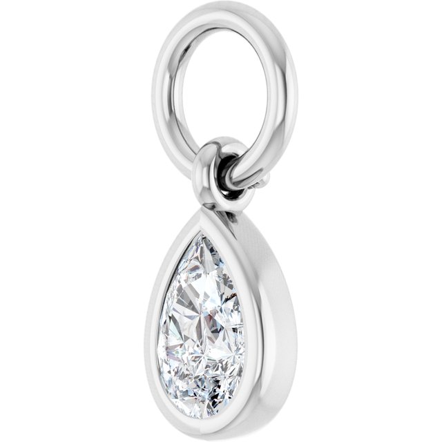 1/5 CT Lab-Grown Diamond Hoop Dangle, 3.8 mm x 9.55 mm