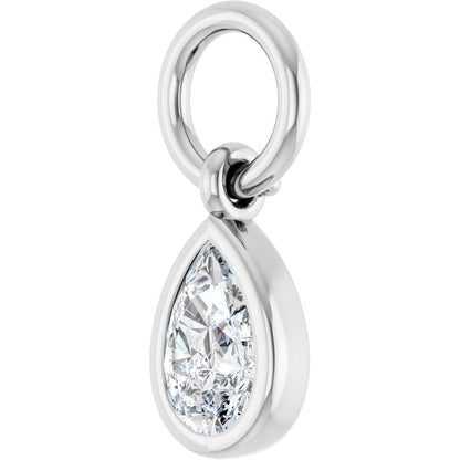 1/5 CT Lab-Grown Diamond Hoop Dangle, 3.8 mm x 9.55 mm