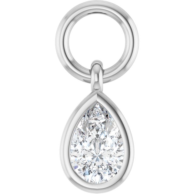 1/5 CT Natural Diamond Hoop Dangle