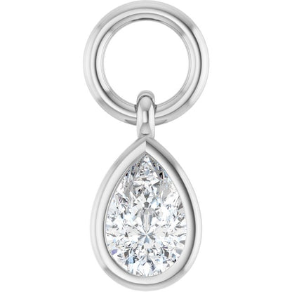 1/5 CT Natural Diamond Hoop Dangle
