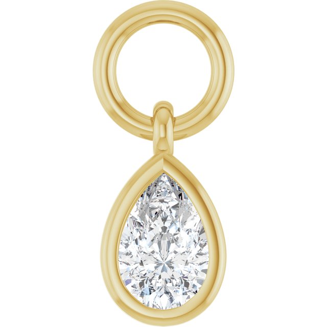 1/5 CT Natural Diamond Hoop Dangle