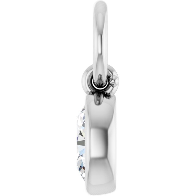 1/5 CT Natural Diamond Hoop Dangle