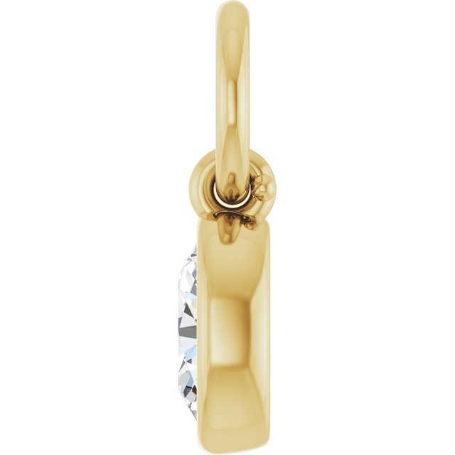 1/5 CT Natural Diamond Hoop Dangle