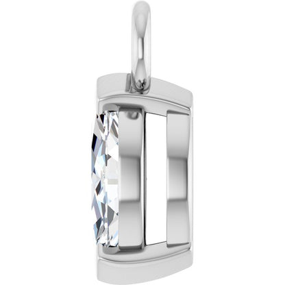 1/4 CT Natural Diamond Dangle, 3.7 mm x 7.6 mm