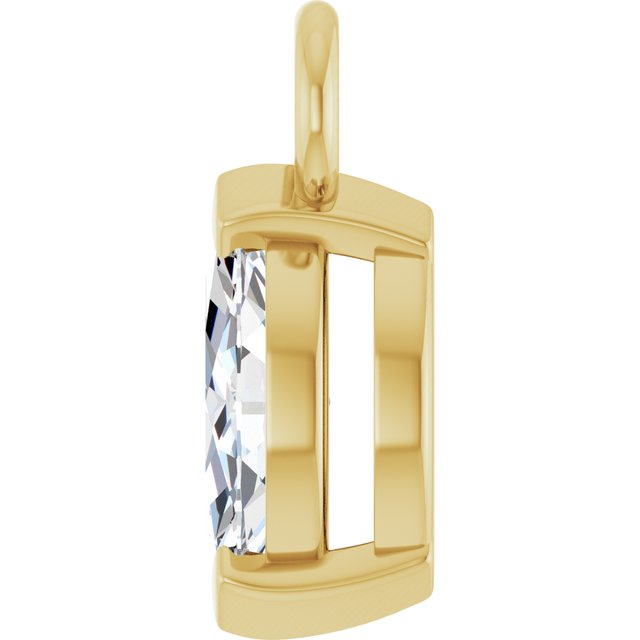 1/4 CT Lab-Grown Diamond Dangle, 3.7 mm x 7.6 mm