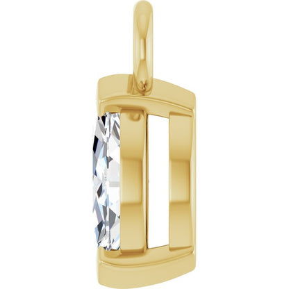 1/4 CT Lab-Grown Diamond Dangle, 3.7 mm x 7.6 mm