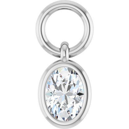 1/5 CT Natural Diamond Hoop Dangle