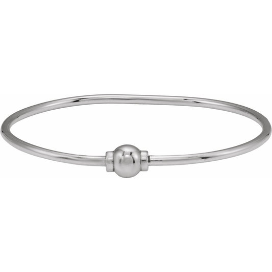 Sterling Silver Ball Bangle 7" Bracelet