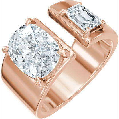 2 1/2 CTW Lab-Grown Diamond Two-Stone Engagement Ring