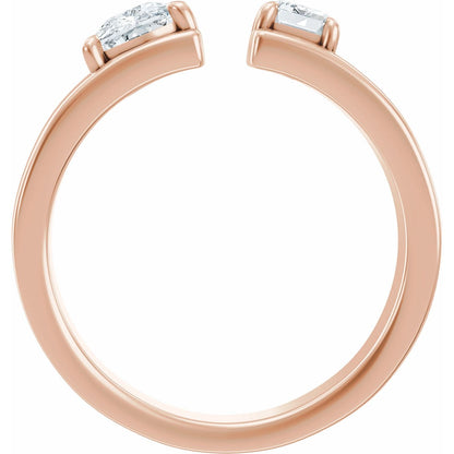 1 1/3 CTW Lab-Grown Diamond Two-Stone Engagement Ring