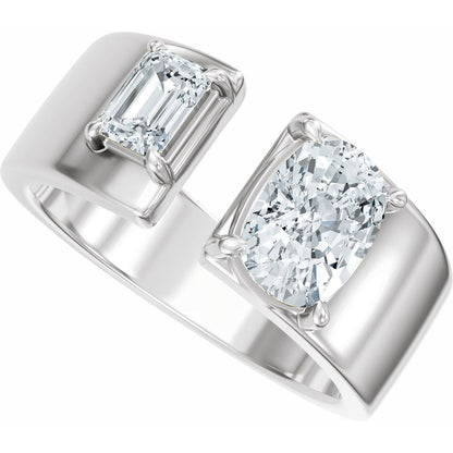 1 1/3 CTW Lab-Grown Diamond Two-Stone Engagement Ring