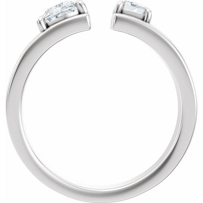 1 1/3 CTW Lab-Grown Diamond Two-Stone Engagement Ring