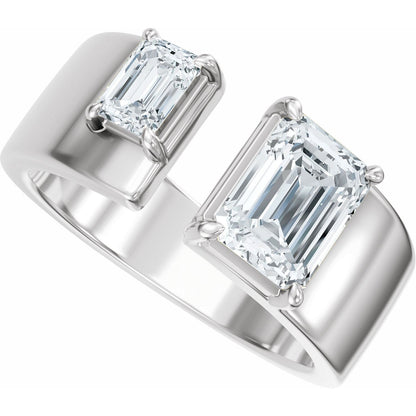 2 1/2 CTW Lab-Grown Diamond Two-Stone Engagement Ring