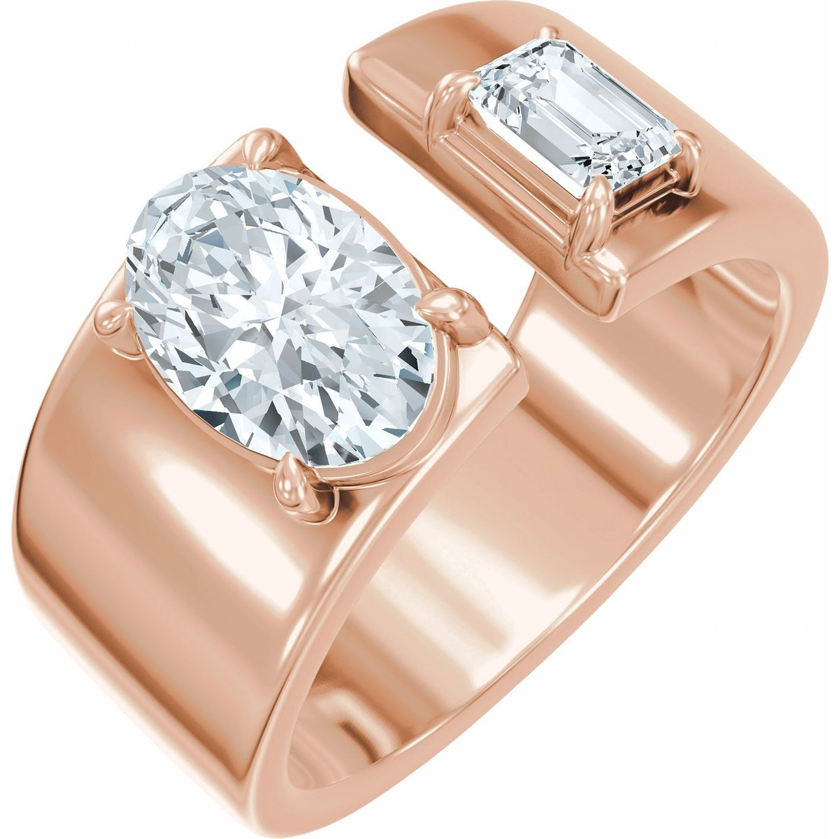 1 1/4 CTW Lab-Grown Diamond Two-Stone Engagement Ring