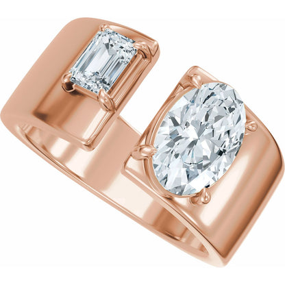 1 1/4 CTW Lab-Grown Diamond Two-Stone Engagement Ring