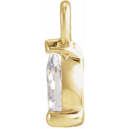 1/5 CT Lab-Grown Diamond Dangle, 3.95 mm x 7.25 mm