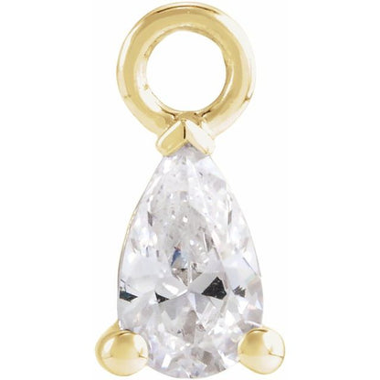 1/5 CT Lab-Grown Diamond Dangle, 3.95 mm x 7.25 mm