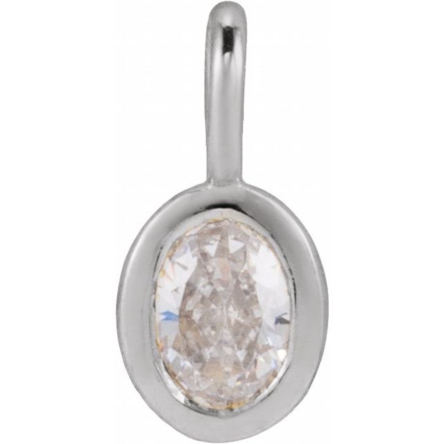 1/6 CTW Natural Diamond Dangle, 4.2 mm x 5.4 mm