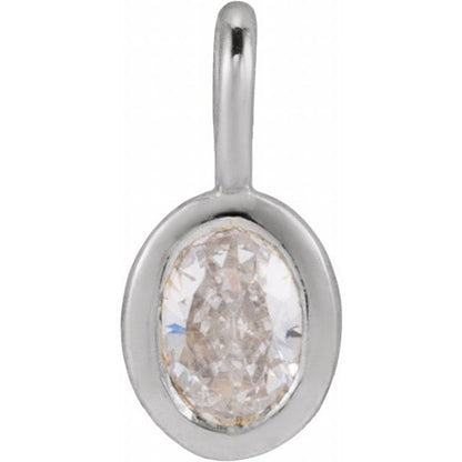 1/6 CTW Natural Diamond Dangle, 4.2 mm x 5.4 mm