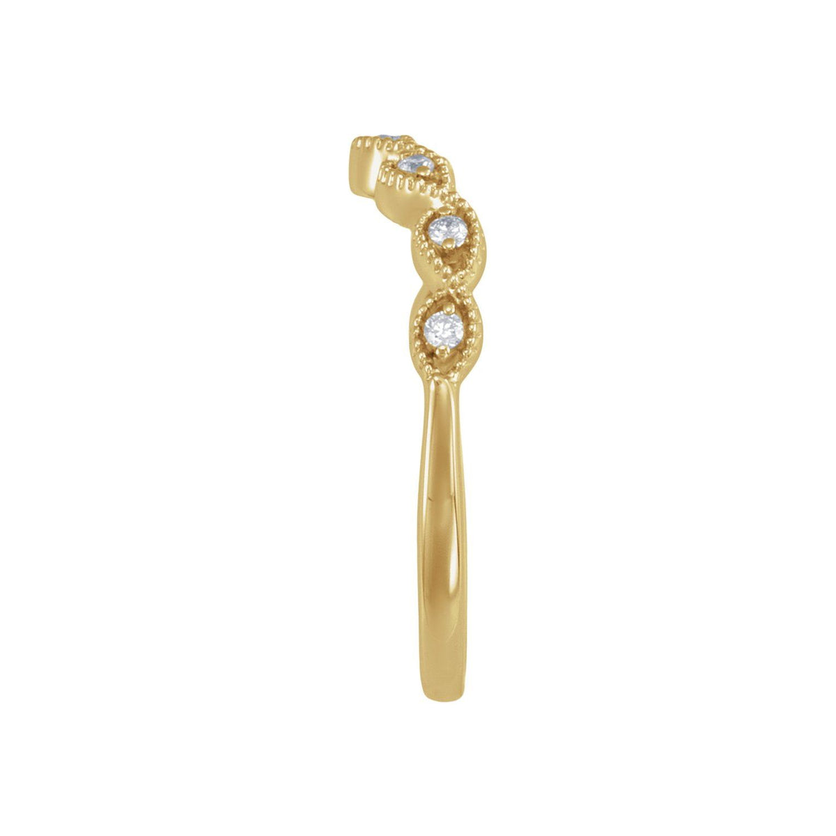 .07 CTW Natural Diamond Contour Band, 3.53 mm