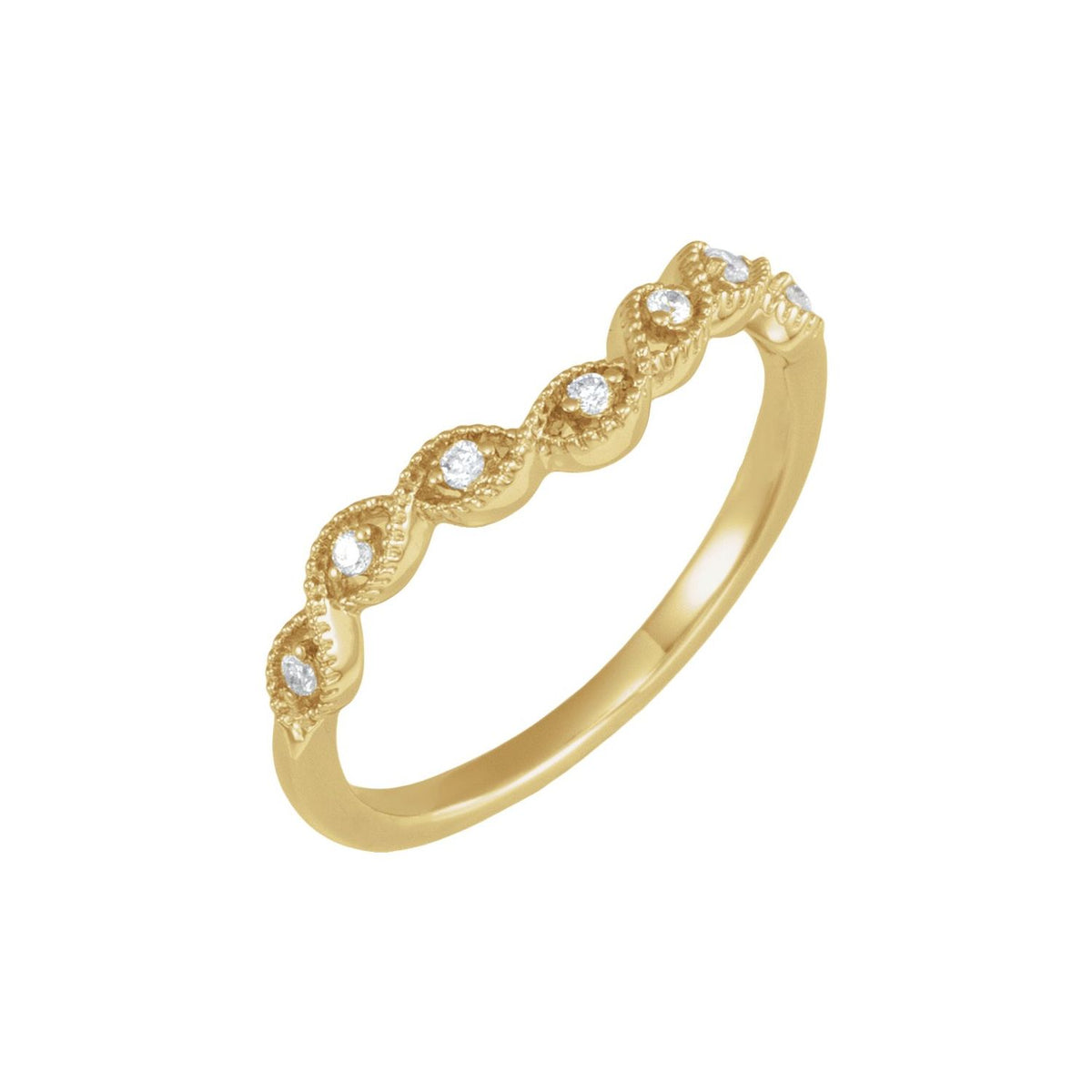 .07 CTW Natural Diamond Contour Band, 3.53 mm