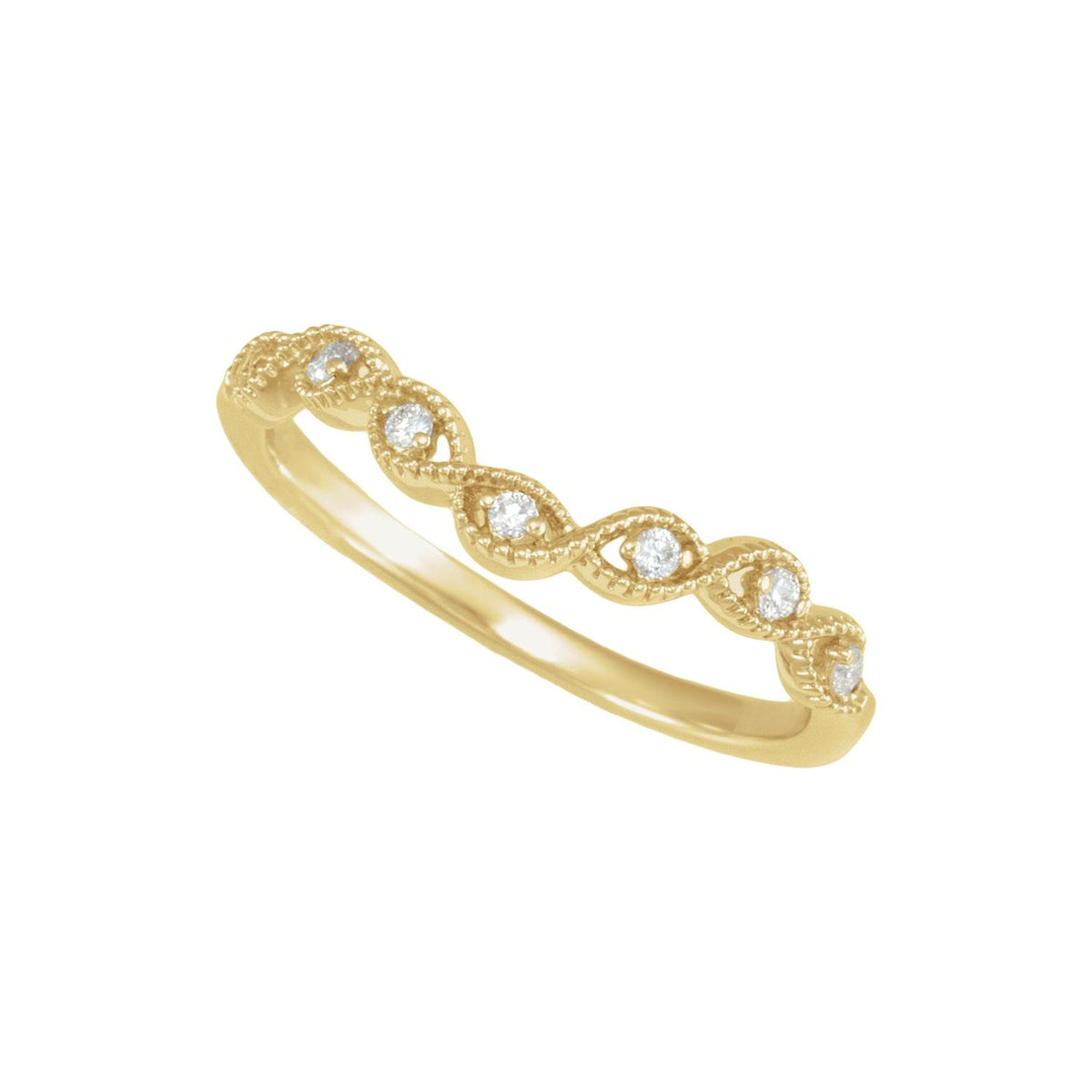 .07 CTW Natural Diamond Contour Band, 3.53 mm