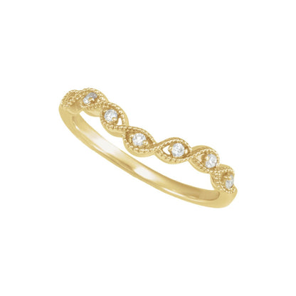 .07 CTW Natural Diamond Contour Band, 3.53 mm