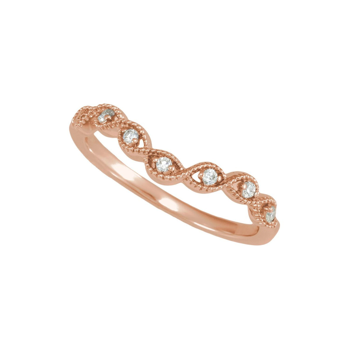 .07 CTW Natural Diamond Contour Band, 3.53 mm