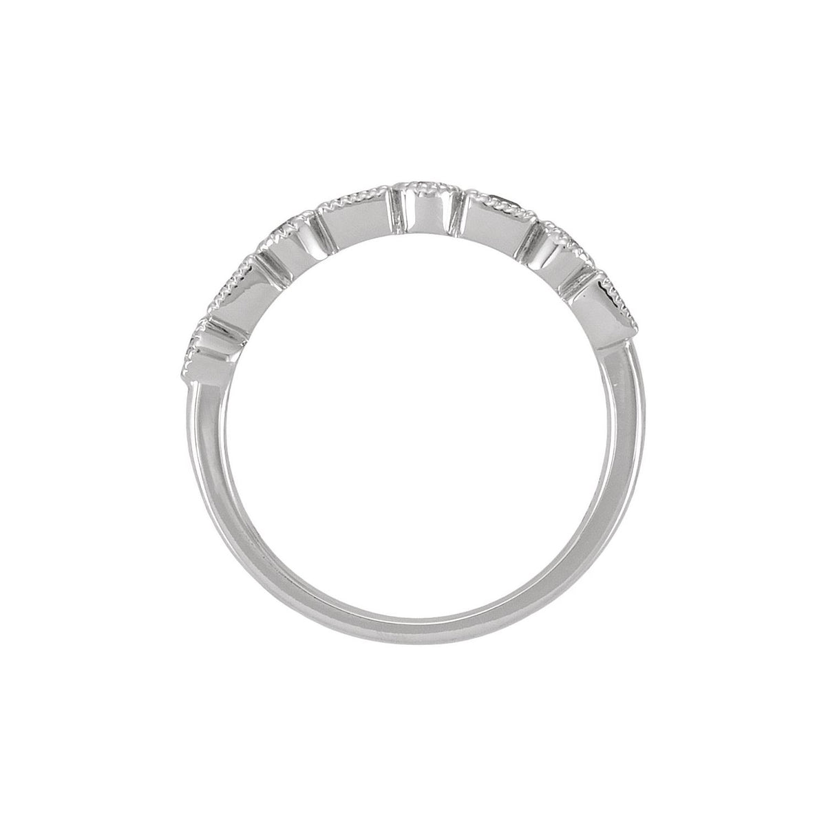 14K White Gold 1/5 CTW Natural Diamond & Natural Blue Sapphire Anniversary Band