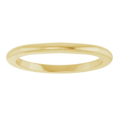 Matching Band for 10x8 mm Emerald Ring, 1.7 mm