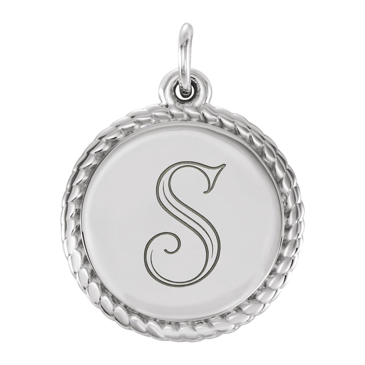 Engravable Round Rope Charm/Pendant