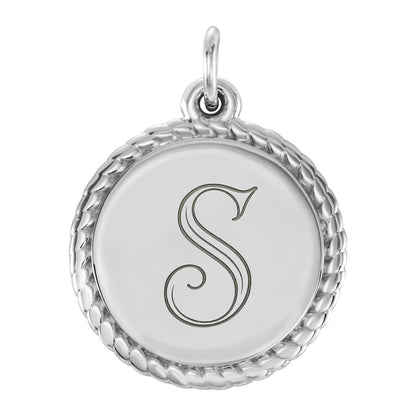 Engravable Round Rope Charm/Pendant