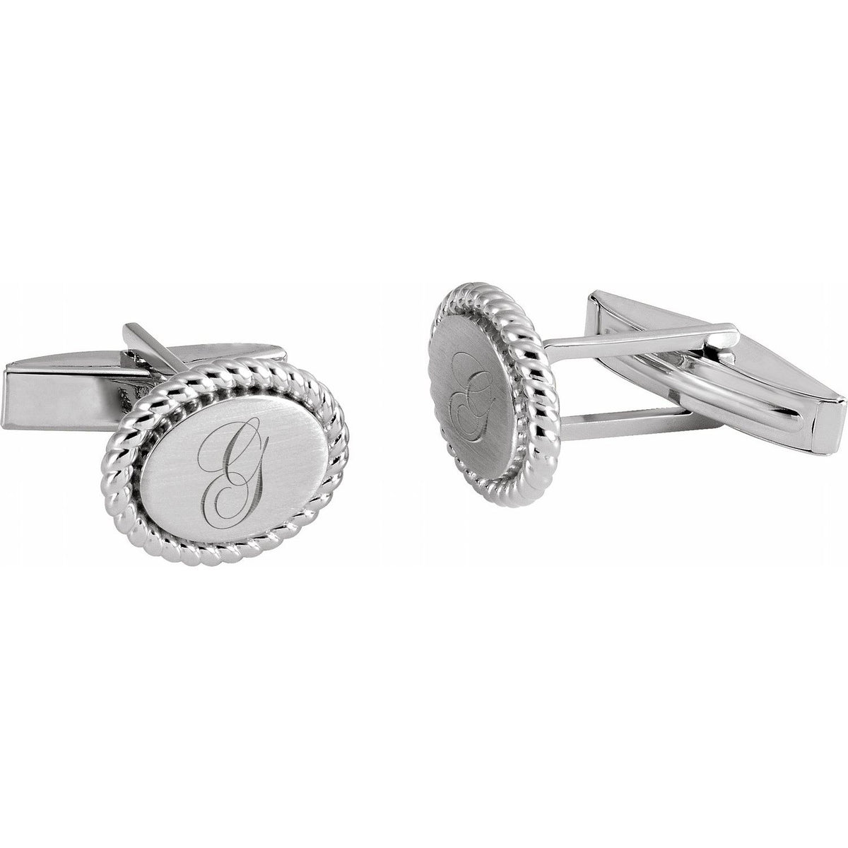 15.6x12. Rope Pattern Cuff Links