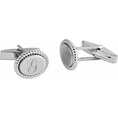 15.6x12. Rope Pattern Cuff Links