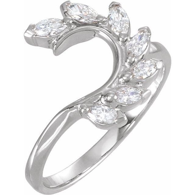 3/8 CTW Natural Diamond Wrap-Style Ring Enhancer