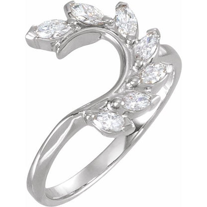 3/8 CTW Lab-Grown Diamond Wrap-Style Ring Enhancer, Style 2