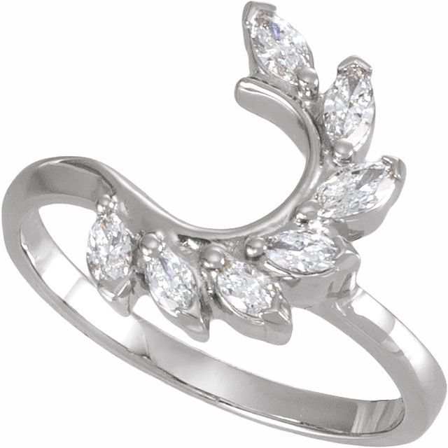 3/8 CTW Natural Diamond Wrap-Style Ring Enhancer