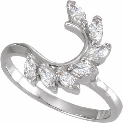 3/8 CTW Lab-Grown Diamond Wrap-Style Ring Enhancer, Style 2