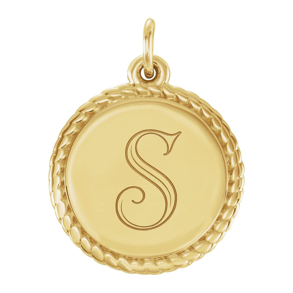Engravable Round Rope Charm/Pendant