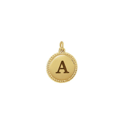 Engravable Round Rope Charm/Pendant