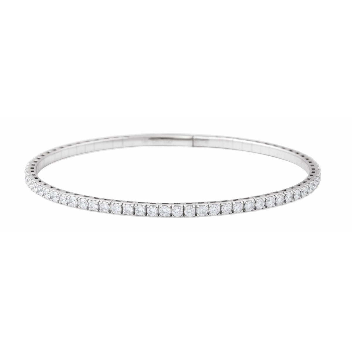 3 CTW Lab-Grown Diamond Flexible Bangle 7" Bracelet (BRC1002)