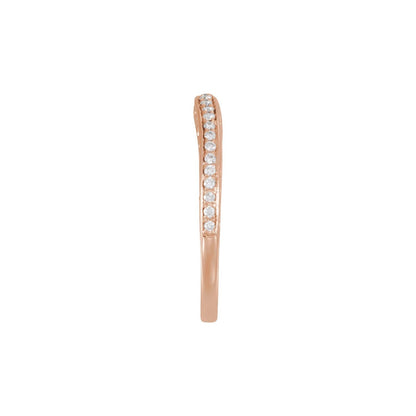 1/6 CTW Natural Diamond Band, 2.5 mm, Halo-Style Engagement