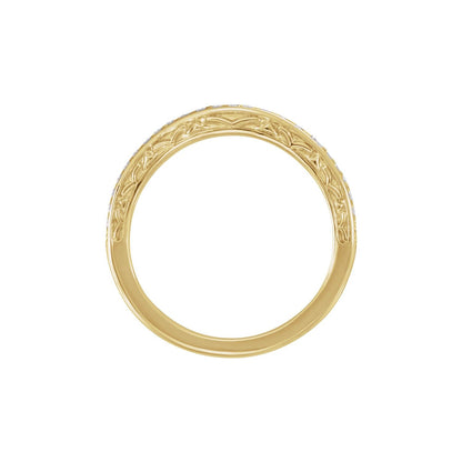 1/6 CTW Natural Diamond Band, 2.5 mm, Halo-Style Engagement