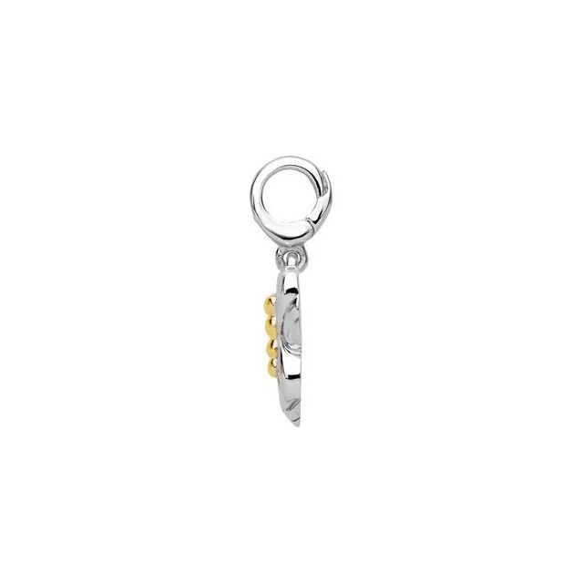 Sterling Silver & 14K Yellow Gold Butterfly Charm/Pendant