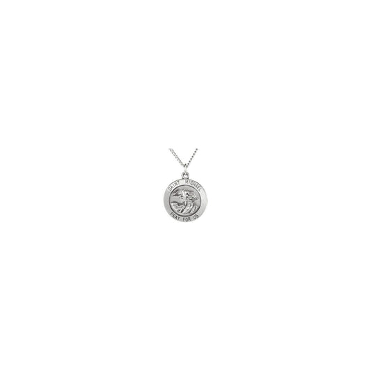 Sterling Silver St. Michael Medal 24" Necklace
