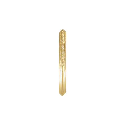 14K Yellow Gold Milgrain Geometric Band